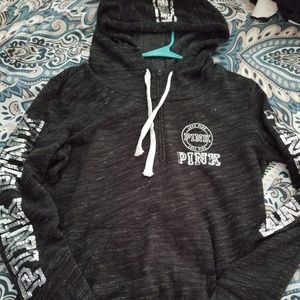 Victoria's Secret Half Zip Bling Hoodie